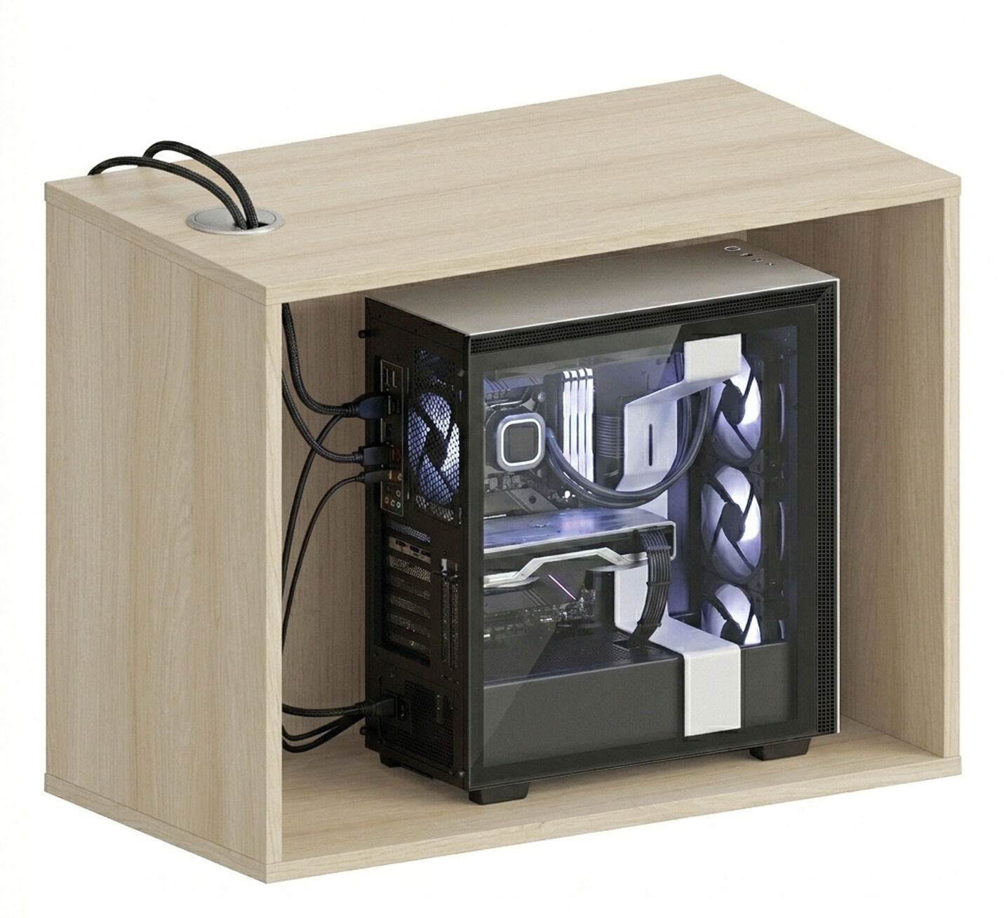 B2B Partner Büroregal FUTURE, ohne Fachboden, 800 x 400 x 600 mm, Eiche natur