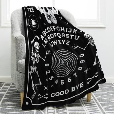 Shop Station Ouija Board Blanket Soft Gothic Throw Blanket For Witchy Home Decor & Halloween Comfort b 27.56 39.37 In