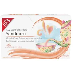 H&S Wohlfühltee Sanddorn mit Vitamin C + Selen 20X2.5 g Filterbeutel