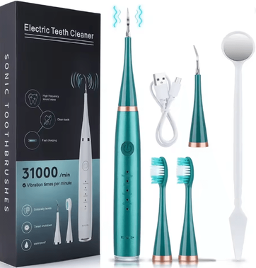 Inspire Essentials SonicClean Pro Electric Toothbrush 3 In 1 Whitening Oral Care green