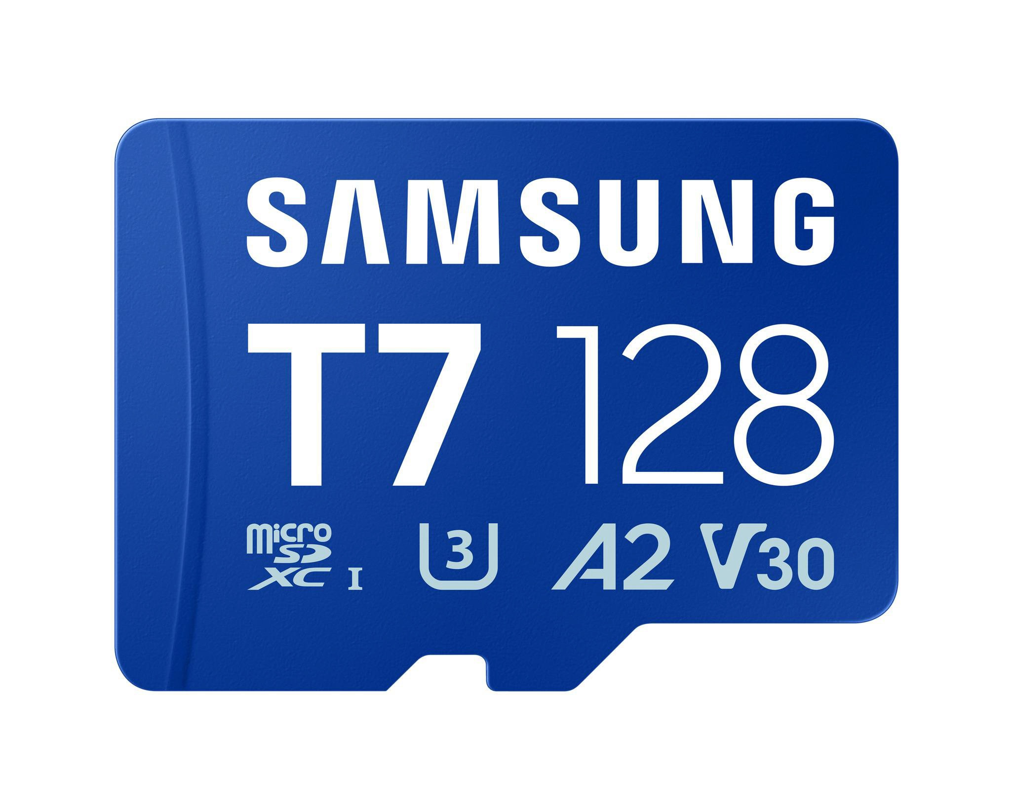 Samsung T7 microSDXC Speicherkarte 128GB (170 MB/s, Class 10, V30, U3)