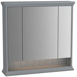 VitrA Valarte LED-Spiegelschrank 62232 78x17x76cm, 3 Spiegeltüren, Korpus grau matt