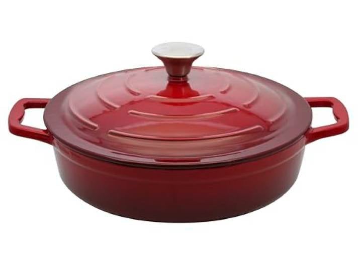 ELO Servierpfanne kirschrot 28 cm, Gusseisen - Induktion, emailliert