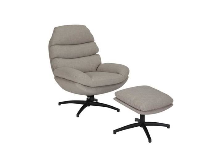 Fauteuil pivotant Palma tissu lin taupe - Livin24 - Relaxation - Scandinave - Moderne