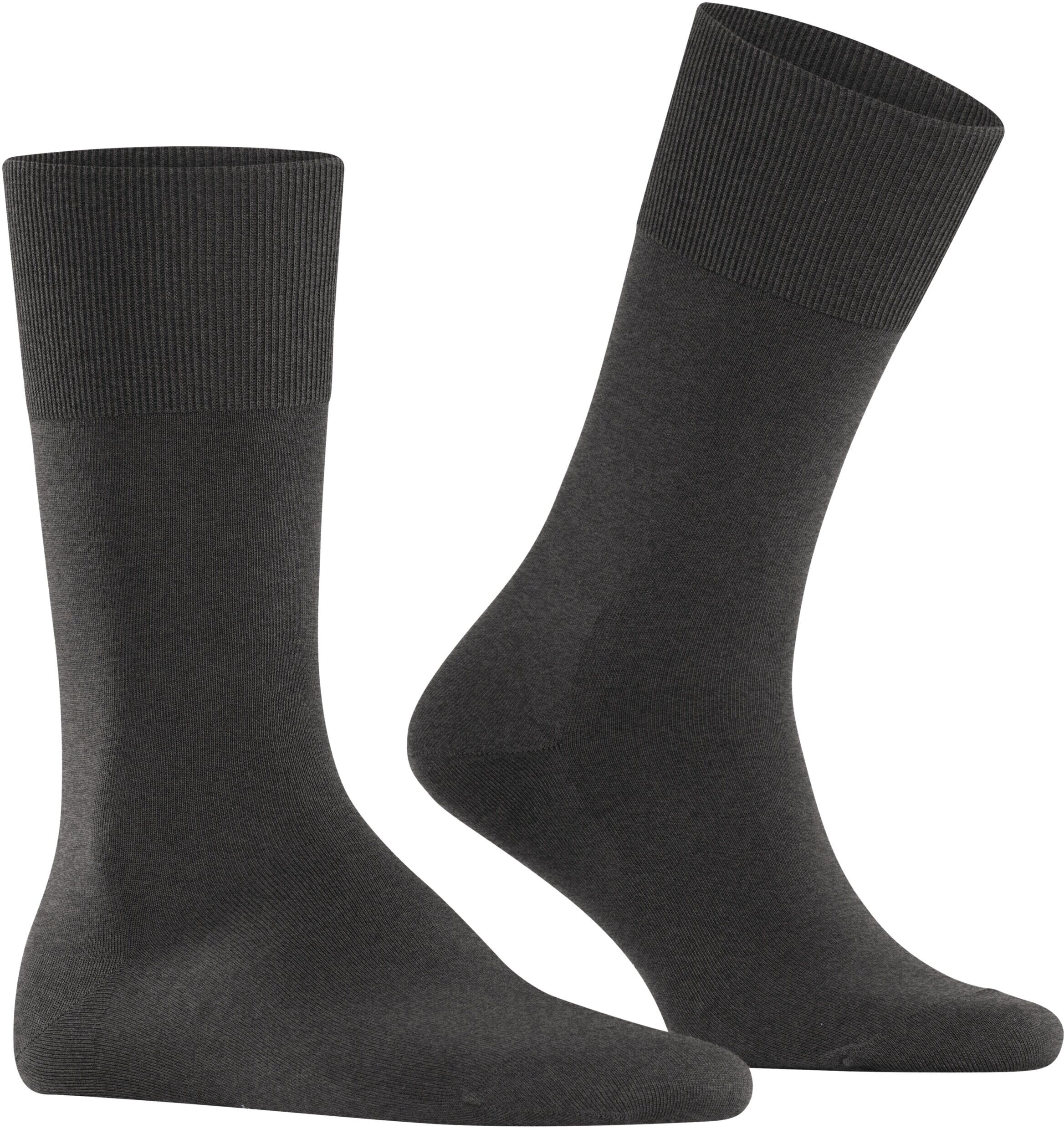 Socken FALKE "ClimaWool", Herren, Gr. 43-44, Sockengröße, grau (3117, anthra mel), Materialmix, unifarben, Socken Socken, mit temperaturausgleichender Funktion, atmungsaktiv