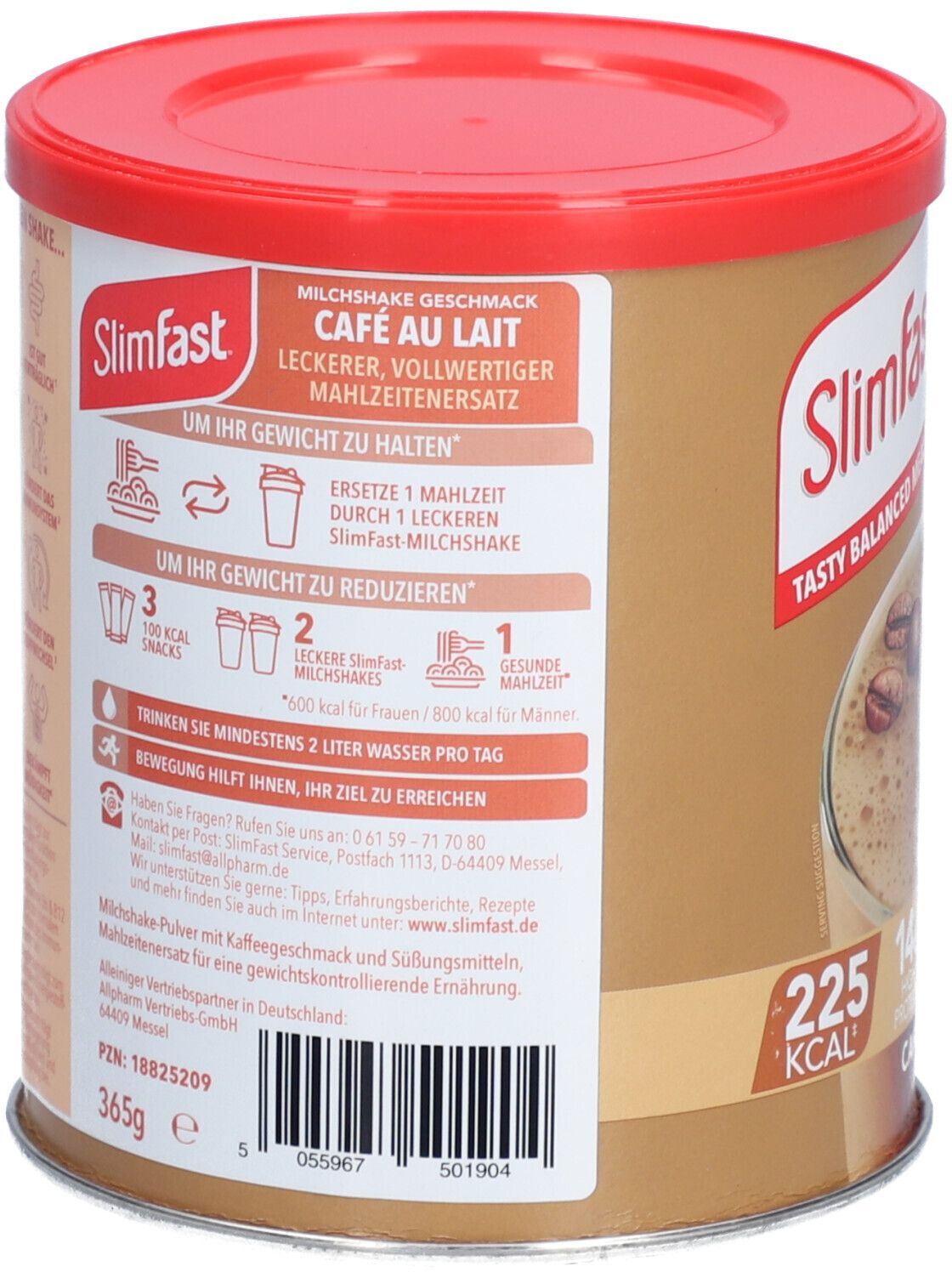 SlimFast Slim Fast Pulver Cafe au Lait 365 g