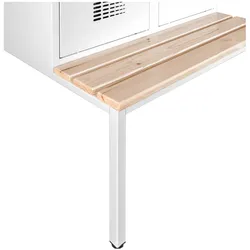 Unterbaute Kunststoff-Sitzbank mit Schuhrost 120 cm