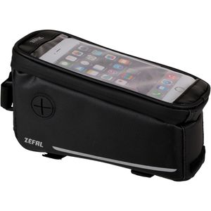 Zefal Fahrrad-Rahmentasche Console Pack T2, schwarz, 1,3 Liter, Oberrohrtasche mit Smartphonefach, reflektierend, wasserdicht