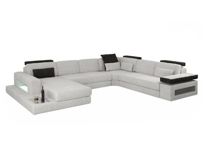 Xlmoebel Wohnlandschaft Textilsofa U-Form in modernem Design mit hochwertiger Verarbeitung, U-Form, Hergestellt in Europa