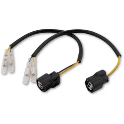 PROTECH Universal Blinkeradapterkabel (Paar) für diverse Kawasaki Modelle ab 2018 Spiegel & Blinker Schwarz  - Universal