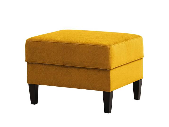 Polsterhocker Koski I 66 x 45 x 56cm Gelb/Maisgelb Webstoff Lito: Maisgelb
