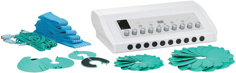Eletroestimulador Ou-Tech de ginástica passiva com 10 saídas: Ideal para adelgazamiento e a tonificación muscular