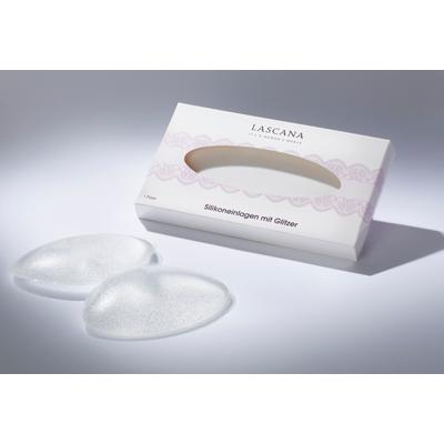 BH-Einlagen LASCANA, Damen, transparent (transparent, glitzer), Silikon, BH-Einlagen, transparent mit leichtem Glitter