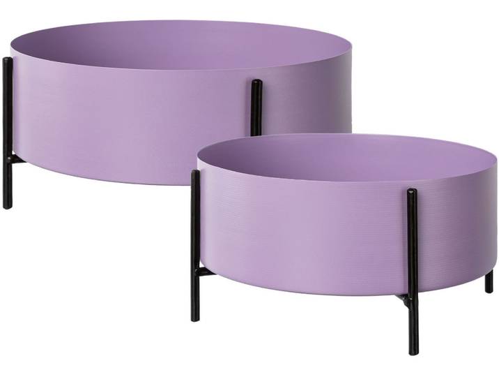 Dekoschale CREATIV HOME Schale mit Gestell , lila (lavendel), H:10,5cm Ø:25cm, Metall, Dekoschalen, Dekoschale, mit Hingucker-Farbe