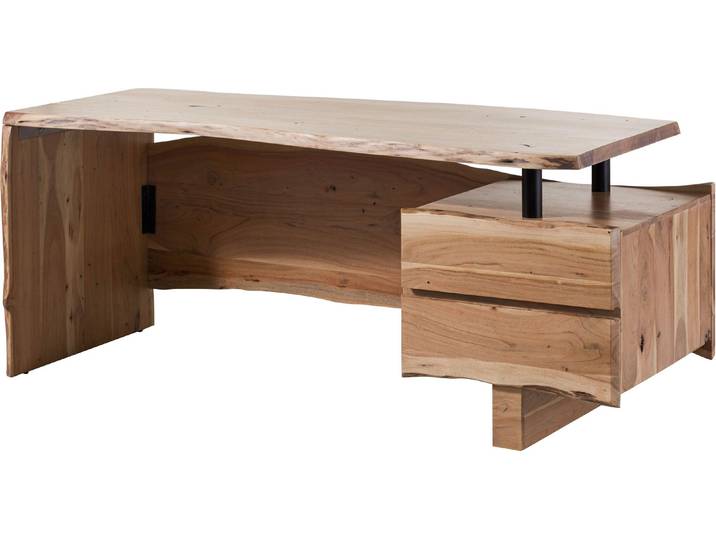 MASSIVMOEBEL24 PURE ACACIA #150 Bureaux en bois de acacia - laqué / naturale 170x70x76