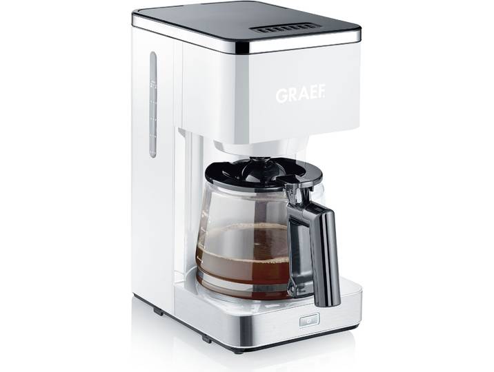 GRAEF Filterkaffeemaschine FK 401 , weiß, 1,25 l, 10, Kaffeemaschinen, mit Glaskanne, weiß, Filterkaffeemaschine