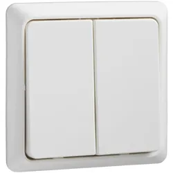 Elso 506254 Doppeltaster 42V/1A Aufputz RENOVIERUNG reinweiß