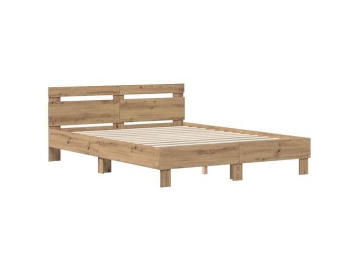 KTHLBRH Bettgestell Eiche Handwerk 120 x 200 cm Technisches Holz, modernes Design, Kopfteil inklusive, pflegeleicht