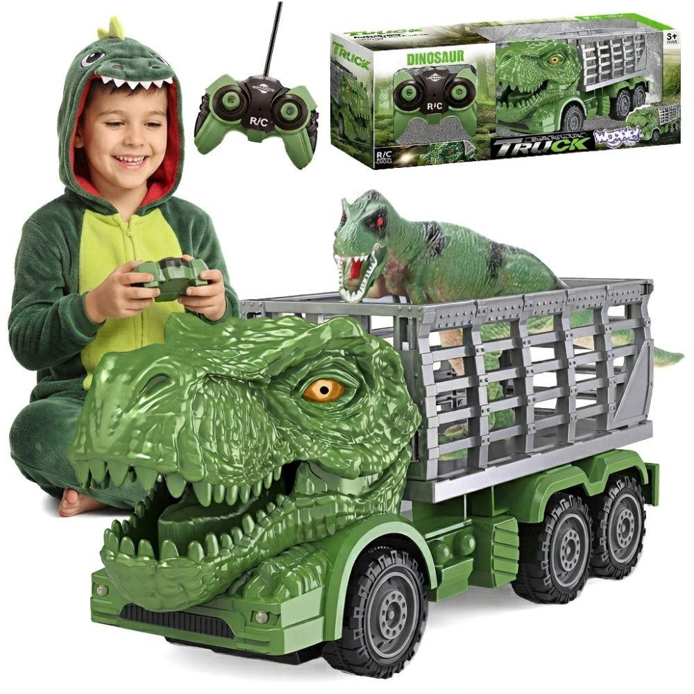 Woopie op afstand bestuurbare RC-auto dinosaurus groen met figuur