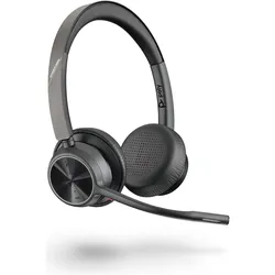 HP Poly Voyager 4300 (Kabellos, USB-C, Zoom), Office Headset, Schwarz