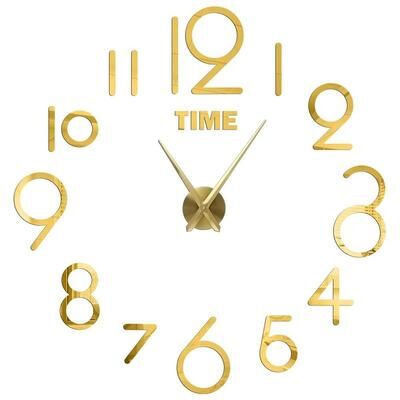 Uplift Picks 3D Wall Clock DIY Large Luminous Silent Modern Wall Decor 15 3d 51 Inch(130cm)