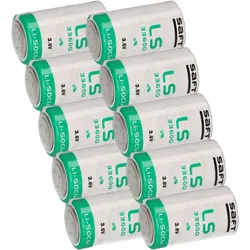 10x Saft Lithium Batterie 3,6V LS33600 D Zelle Mono LS 33600