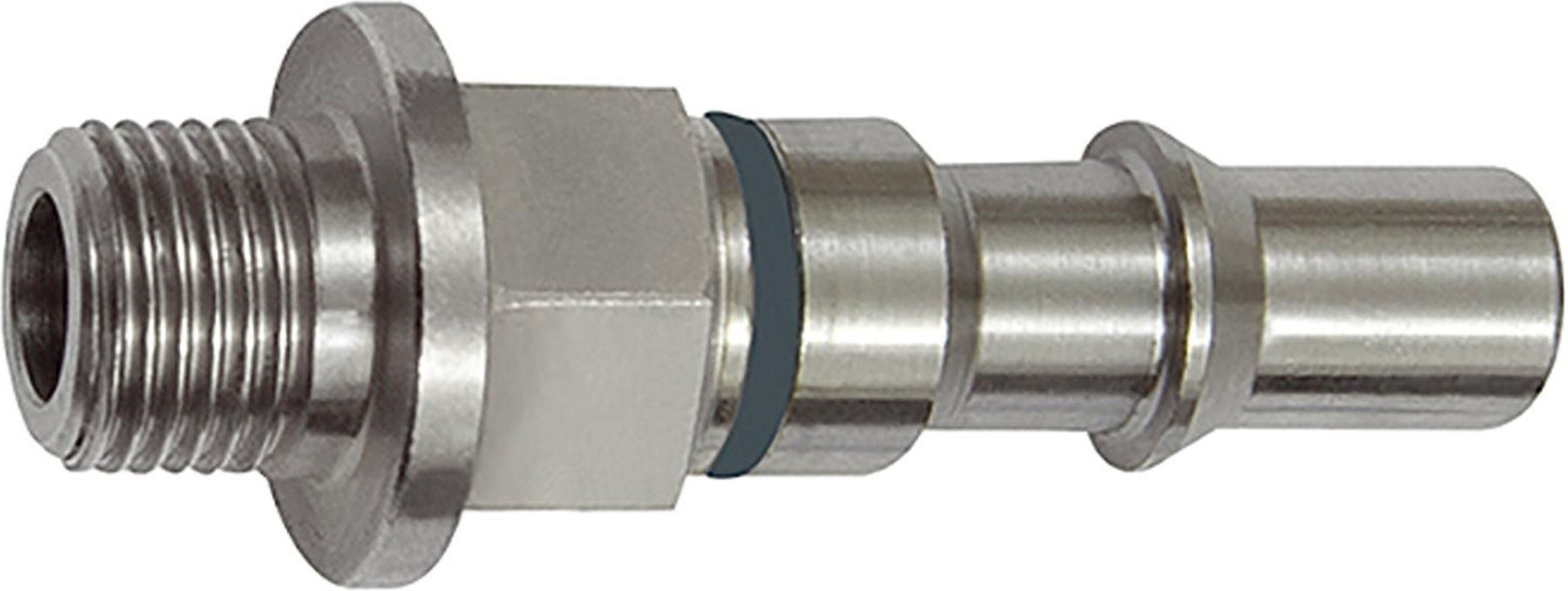 Riegler Unverwechselbarer Nippel NW 6, ISO 6150 C, G 1/4 AG, grau (426.61-GR)