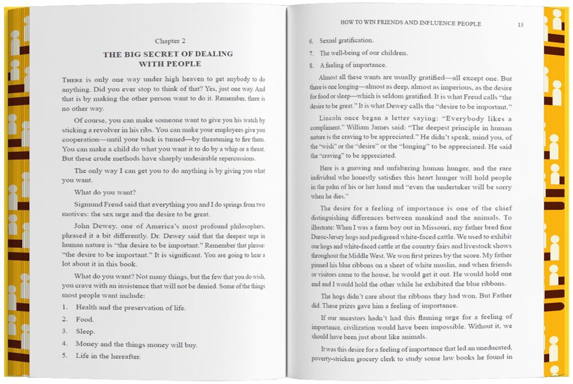 Wilco International LLP How to Win Friends and Influence People by Dale Carnegie - Wilco Classics Sprayed Edge Premium Hardback - Self Help Classic -