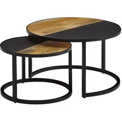 Couchtischset Wohnling 2-tlg. Holz/Schwarz