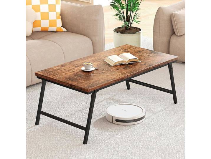 Table Basse Pliante Table D'Appoint Pieds De Table Pliables Conception Avec Boucle Fixant Efficacement Les Pieds De Table Brun