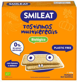 Smileat Tostinhas Multicereais Bio Banana e Abóbora 60 gr
