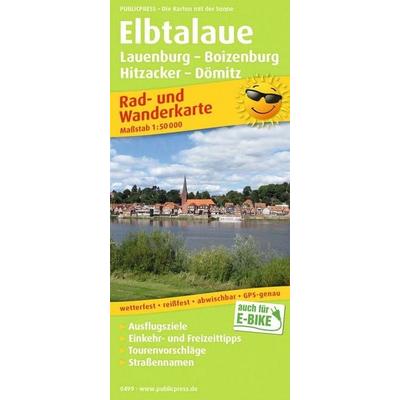 Publicpress Rad- und Wanderkarte Elbtalaue, Lauenburg, Boizenburg, Hitzacker, Dömitz 1:50.000, Sonstige von , KOMPASS Freytag & Berndt,