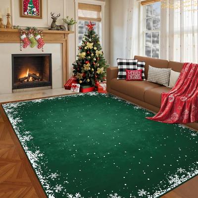 Garvee Christmas Snowflake Festival Decor Area Rug