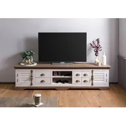 TV-Board Mango 220x45x55 weiß lackiert TOULOUSE #109