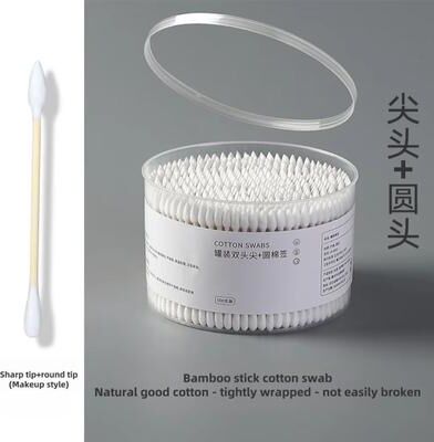 Inspired Finds Chlorine Free Wooden Cotton Swabs Double Headed Hypoallergenic Makeup And Gentle Cleaning Swabs (500 1000 2000PCS) makeup Style 500pcs