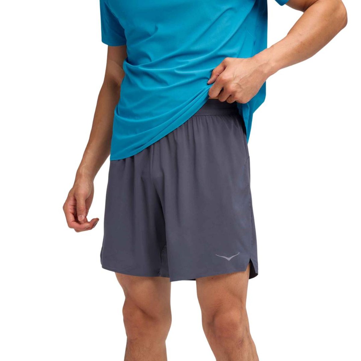 Calção Curto Hoka Glide 7" 2 em 1 Cinza, Tamanho XL Homem