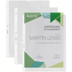 Leitz Prospekthüllen 4780-00-03, A4, genarbt, 0,13 mm, oben & seitlich offen, 100 Stück
