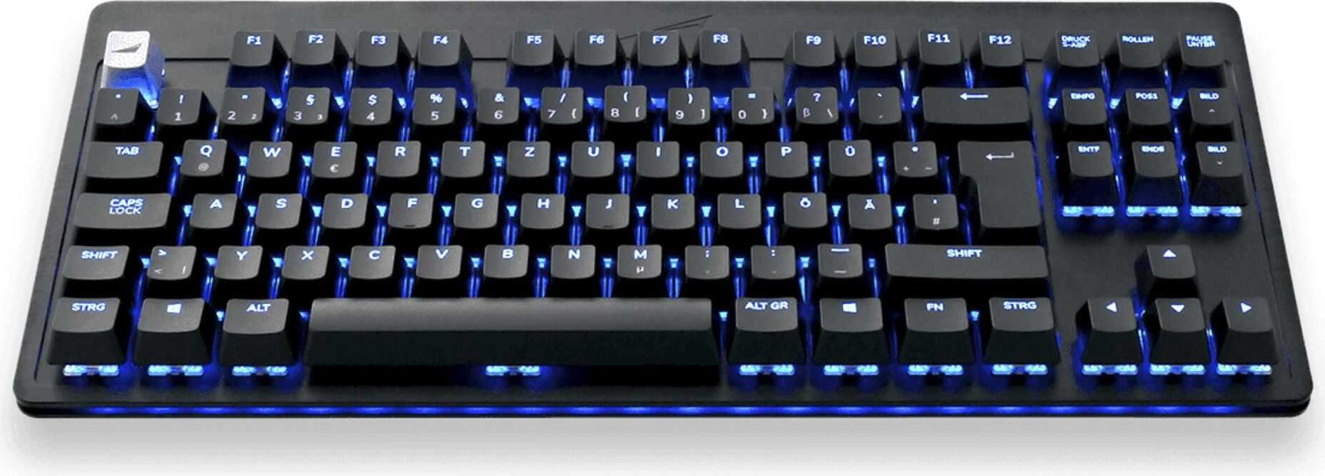 Mountain Everest Core - Tastatur - mit media dock - Hintergrundbeleuchtung - USB-C - QWERTZ