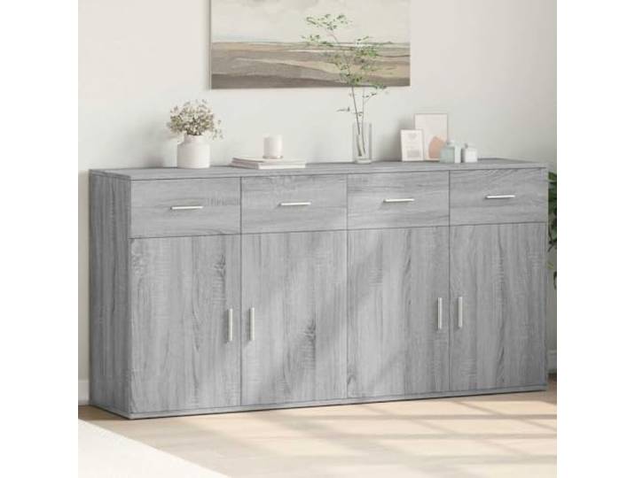 HEFZGDB Sideboard aus Holzwerkstoff mit glatter Oberfläche, Modernes Sideboard Design für Wohnraum Aufbewahrung mit hoher Stabilität und Feuchtigkeitsbeständigkeit,