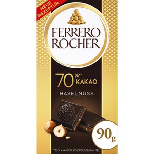 Ferrero-Rocher Tafelschokolade Zartbitter, 70% Kakaogehalt, 90 g
