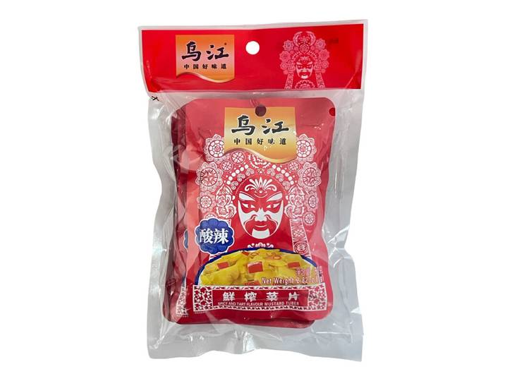 Wu Jiang - verse ingemaakte mosterdkool (zuur en pittig) 80 g x 4
