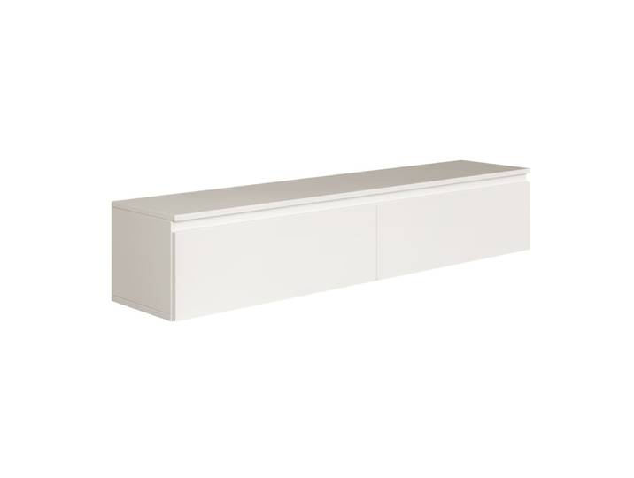 Meuble tv suspendu, blanc, 150 cm