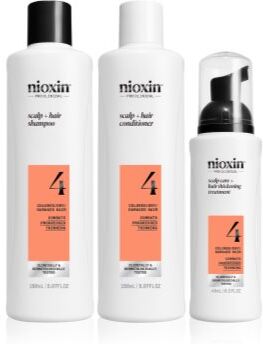 Nioxin System 4 coffret para cabelo pintado e danificado 3 un.. System 4