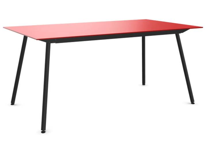 Glasfaser-Tisch Locarno von Schaffner / Farbe: Rot / Grösse: 160 x 90 cm