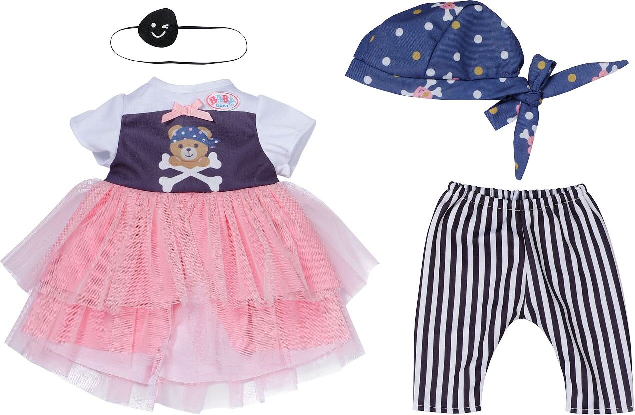 Puppenkleidung BABY BORN "Piratin-Outfit, 43cm", rosa (bunt), Puppenkleidung, Kinder, Puppenkleidung