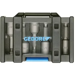 Gedore, Bits, 666-006 Bit-Box Steckschlüssel Maschinenaufnahme 6-teilig