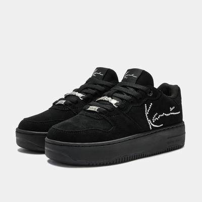 Sneaker KARL KANI "89 UP LOGO PRM", Damen, Gr. 38, atmungsaktiv, schwarz, Leder, Schuhe Sneaker