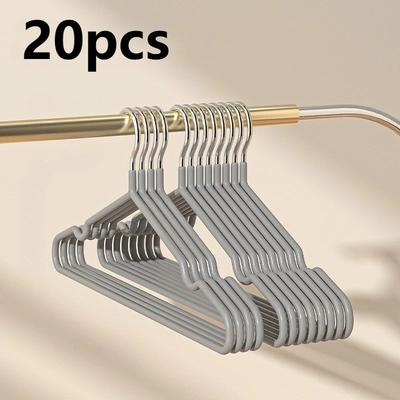 Inspire Select 20 30Pcs Heavy Duty Metal Clothes Hangers Anti Slip Space Saving Closet & Garage Organizer gray 20 Pcs