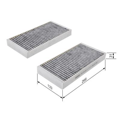 BOSCH Filter, Innenraumluft 1 987 432 500 für RENAULT