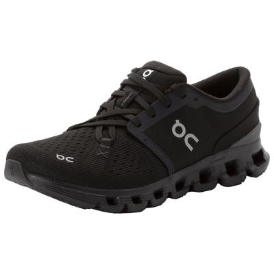 Sneaker ON RUNNING "Cloud X 4", Damen, Gr. 37, schwarz (schwarz, eclipse), Textil, Schuhe Sneaker